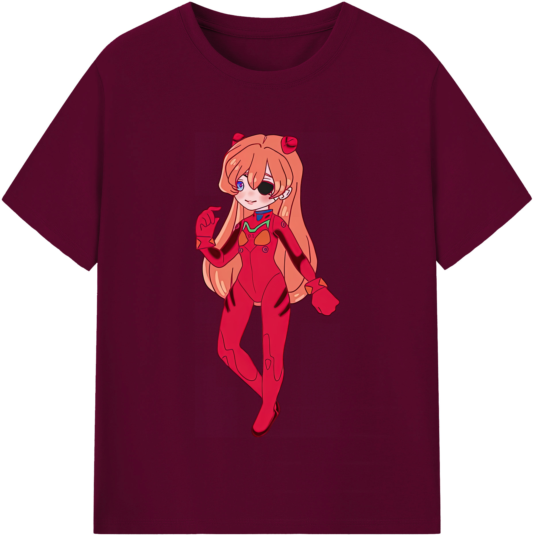 （画像用） EVA 新世紀エヴァンゲリオン レディースカジュアルプリントTシャツ（綿100％）